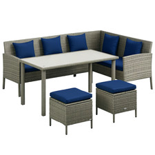 Outsunny 5Pcs Rattan Dining
