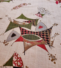 Mid Century Atomic Barkcloth
