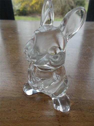 Vtg lead crystal - crystal, bunny