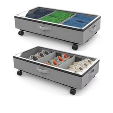 1*Large Under Bed Storage Clothes Organizer Container Drawer Rolling with Wheels