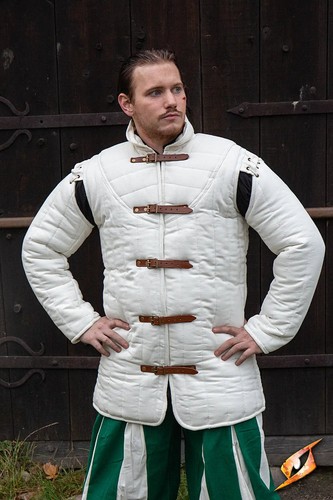 Warrior medieval white padded - white,
