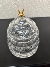 A BEAUTIFUL GORHAM CRYSTAL GLASS HONY POT