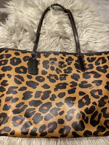 Coach leopard print leather - leopard,
