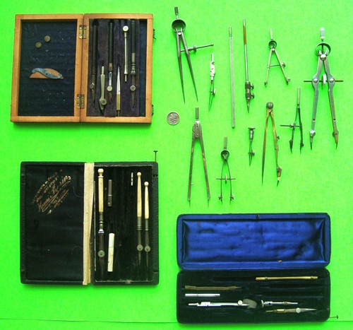 Big lot antique drafting - lot,