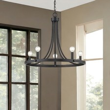 Black Candle Style Five Light