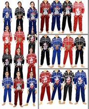 Kids Jumpsuit Christmas Santa Snowman Penguin One Piece Nightwear Pyjamas