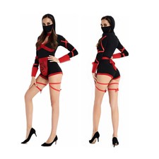 Halloween Sexy Women Warrior Ninja Cosplay Costume Adult Jumpsuit Party Fancy