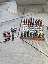 Chinese Chess Set With Hand Painted Tiles Art