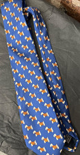 LIBERTY VINTAGE  BLUE/MULTI SCOTTISH WEST HIGHLAND TERRIER PRINT SILK TIE
