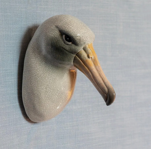 Ceramic wall mounted albatross - wall,