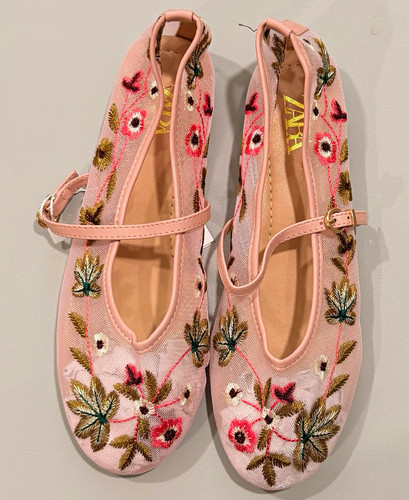 Zara mary jane flats floral - jane,