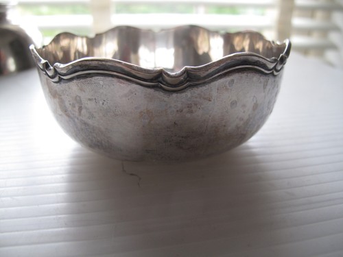 Silver sugar bowl - h.a,