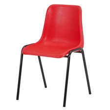 Red Plastic Stacking Chair