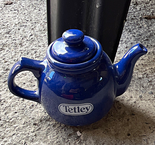 Tetley teapot blue - teapot,