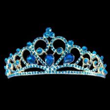 Blue Tiara Crown Adults Womens