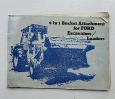 RUBERY OWEN 4 IN 1 BUCKET ATTACHMENT FOR FORD EXCAVATOR LOADERS SALES BROCHURE