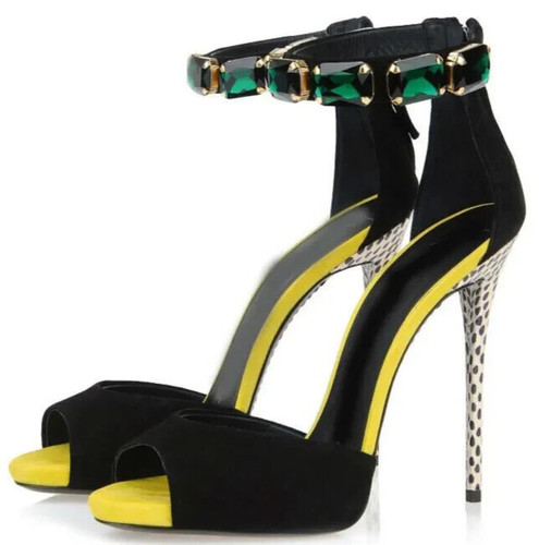 Ankle strap high heel platform - high,