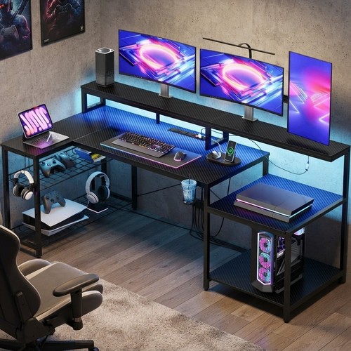 181cm shaped gaming desk - l-shaped,