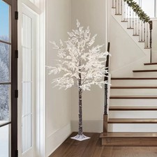 7ft Flocked LED Cedar Tree
