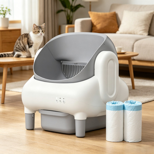 Automatic cat litter box - litter, self