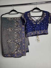 Banarasi Ladies Indian Sari Saree Partywear Raw Silk Blouse Small 10 Heavy Zari