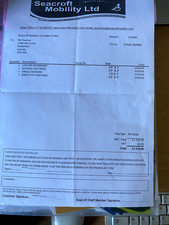 seacroft mobility single electric bed with mattress and side support, never used