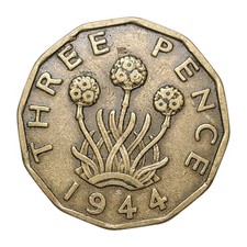 1944 George VI 3 Threepence