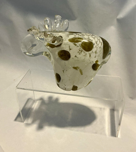 Art glass moose - art, figurine