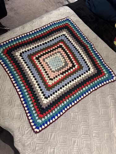 Crochet granny square blanket - crochet,