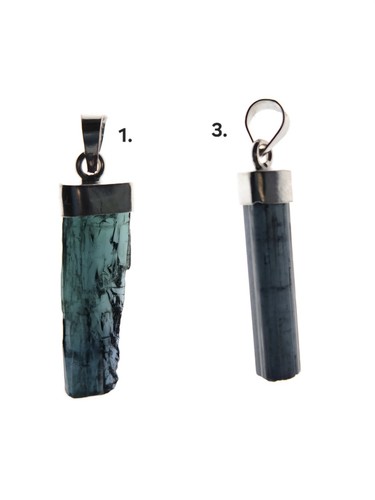 Blue tourmaline pendant - tourmaline,