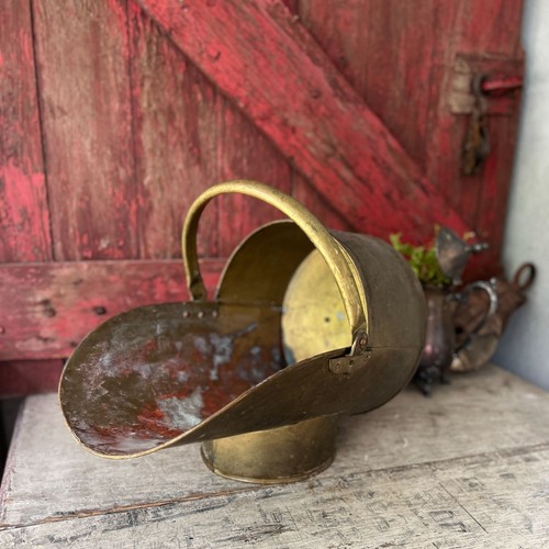 Vintage brass coal - brass,