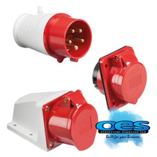 415V 32A 5 PIN RED INDUSTRIAL