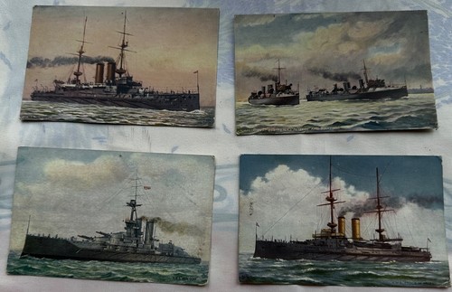 Tuck postcards showing hms - 4,
