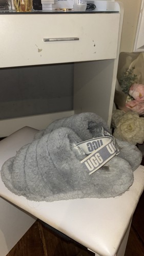 Ugg fluff yeah slide grey - slide, faux