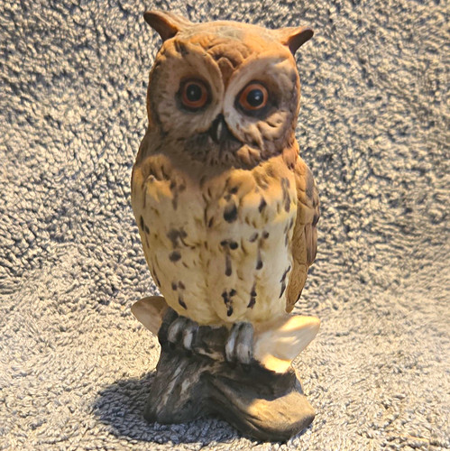 Ceramic owl figurine ornament - figurine,