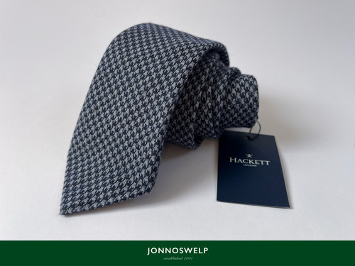 Hackett wool silk tie blue - wool,