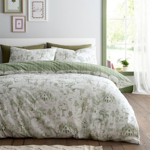 Woodland toile duvet cover set - toile,