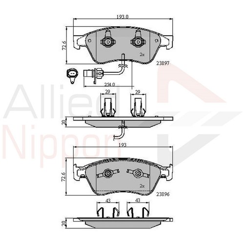 Brake pads set for phaeton - pads,