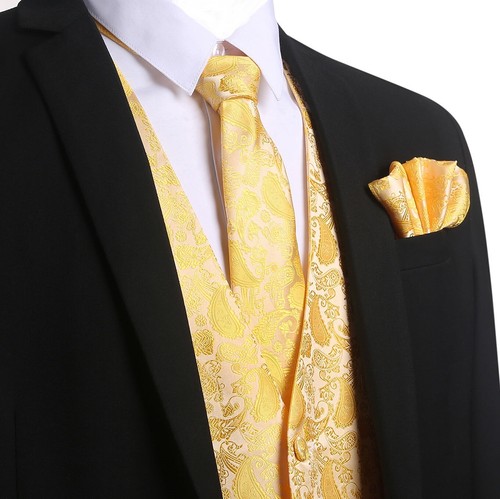 Men paisley waistcoat tie - paisley,