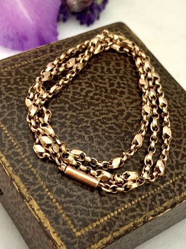 9ct gold antique fancy link - 9ct,