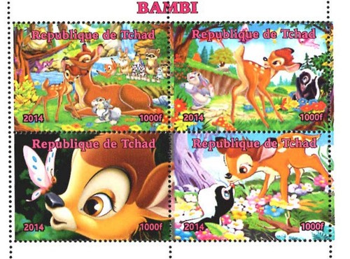 Bambi disney 2014 mnh stamp - disney,