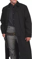 Men Black Western Duster Full
