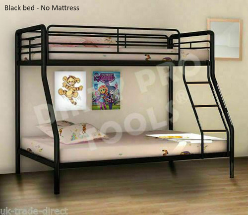 Metal triple bunk bed - bed, single