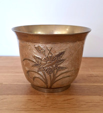 Vintage Brass & Enamel Floral