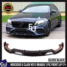 FOR MERCEDES E CLASS W213 A238 C238 BBS F1 LOOK FRONT SPLITTER LIP GLOSS BLACK