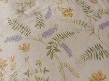 DORMA Vintage King Size Frilled Duvet Cover Wild Flower Meadow 88" x 85" 