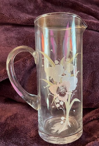 Vintage floral martini pitcher - floral,