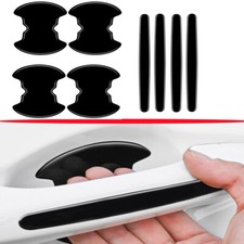 8pcs Car Door Handle Bowl Protective Film Stickers Anti-Scratch Strips Universal
