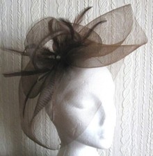 brown headband crin fascinator