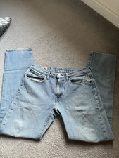 Levi Strauss Men’s Light Blue Straight Ripped Jeans W31 L34